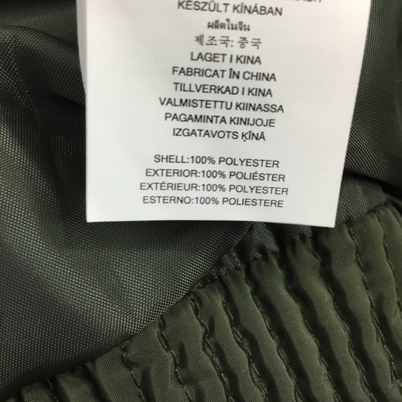 Michael Michael Kors Women's Olive Green Embroidered Flower Bomber Jacket XXS - Picture 12 of 12